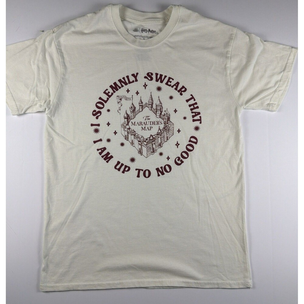 Wizarding World Harry Potter Marauder's Map T-Shirt I Solemnly Swear Adult M
